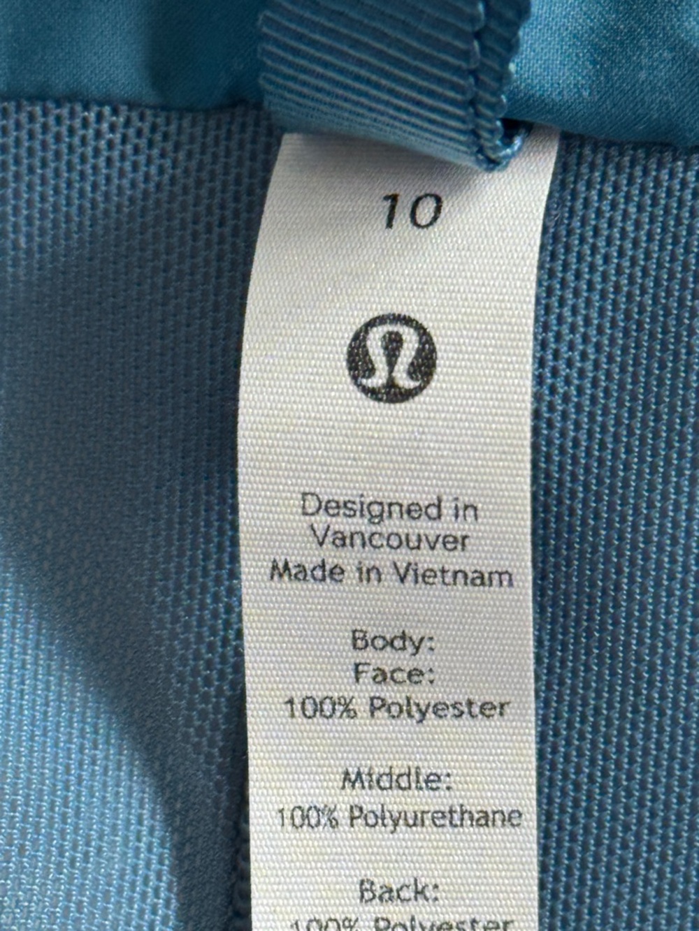 Lululemon Rain Rebel Jacket Waterproof size 10 Capture Blue - Picture 5 of 15